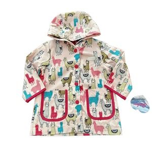 Skechers Pink Llama Button Rain Coat Size 12m New With Tags